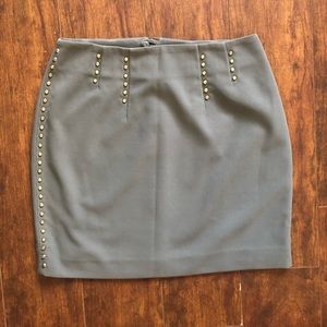 Olive green mini skirt